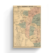 Load image into Gallery viewer, Digitally Restored and Enhanced - 1890 Davidson County Map Canvas Art - Canvas Wrap Vintage Davidson North Carolina Map Print - Old Davidson County North Carolina Wall Art - Restored Davidson NC Poster