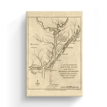 Load image into Gallery viewer, Digitally Restored and Enhanced 1781 Cape Fear River Map Canvas Art - Canvas Wrap Vintage North Carolina Wall Art - Historic Map of NC Poster - Old NC Map Poster - Restored Map of Cape Fear River