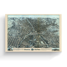 Load image into Gallery viewer, Digitally Restored and Enhanced 1874 Syracuse NY Map Canvas - Canvas Wrap Vintage Syracuse Map Poster - History Map of Syracuse Poster - Syracuse Wall Art - Bird's Eye View of Syracuse New York Map