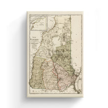 Load image into Gallery viewer, Digitally Restored and Enhanced 1796 New Hampshire Map Canvas Art - Canvas Wrap Vintage Map of New Hampshire - Restored NH Map - Historic State of New Hampshire Wall Art Poster