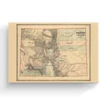 Load image into Gallery viewer, Digitally Restored and Enhanced 1862 Colorado Territory Map Canvas Art - Canvas Wrap Vintage Colorado Map Poster - History Map of Colorado Wall Art