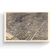 Load image into Gallery viewer, Digitally Restored and Enhanced 1887 Austin Texas Map Canvas Art - Canvas Wrap Vintage Austin TX Map Print - Old City of Austin Texas Wall Art - Bird's Eye View History Map of Austin Texas Poster