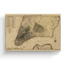 Load image into Gallery viewer, Digitally Restored and Enhanced - 1789 New York Canvas Map - Canvas Wrap Vintage New York Map - Old Wall Map of New York City Poster - Historic New York Wall Art - Restored Plan of New York City Map