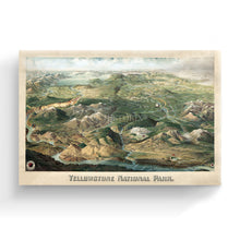 Load image into Gallery viewer, Digitally Restored and Enhanced 1904 Yellowstone National Park Map Canvas Art - Canvas Wrap Vintage Yellowstone Map - History Map of Yellowstone - Old Yellowstone National Park Wall Art Poster