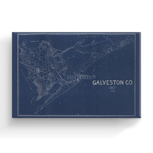 Load image into Gallery viewer, Digitally Restored and Enhanced 1935 Galveston Texas Map Canvas Art - Canvas Wrap Vintage Map of Galveston Texas - Old Poster Map of Texas - Historic Galveston Wall Art - Texas County Map Blueprint
