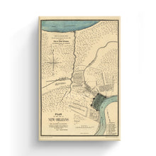 Load image into Gallery viewer, Digitally Restored and Enhanced 1875 New Orleans Map Canvas Art - Canvas Wrap Vintage Map of New Orleans Wall Art - Old Map Of New Orleans Poster -  Plan of the City of New Orleans Wall Map
