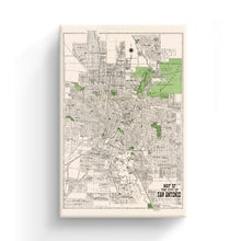 Load image into Gallery viewer, Digitally Restored and Enhanced 1924 Bexar County San Antonio Map Canvas Art - Canvas Wrap Vintage San Antonio Map Poster - Old San Antonio Wall Art - Restored Bexar County Map of San Antonio TX
