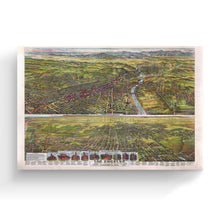 Cargar imagen en el visor de la galería, Digitally Restored and Enhanced 1894 Los Angeles Canvas Art - Canvas Wrap Vintage Map of Los Angeles Wall Art - Old Los Angeles City Map Print - Restored Bird's Eye View Map of Los Angeles California