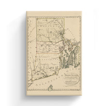 Cargar imagen en el visor de la galería, Digitally Restored and Enhanced 1797 Rhode Island Map Canvas Art - Canvas Wrap Vintage Map of Rhode Island Print - Old Rhode Island Poster - Restored State of Rhode Island Wall Art - Historic RI Map