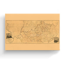 Load image into Gallery viewer, Digitally Restored and Enhanced 1818 Kentucky Map Canvas - Canvas Wrap Vintage Map of Kentucky Poster - Historic Kentucky Wall Art - Old Kentucky State Map - Restored Kentucky Map from Actual Survey