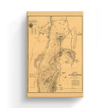 Load image into Gallery viewer, Digitally Restored and Enhanced 1863 Gettysburg Map Canvas - Canvas Wrap Vintage Pennsylvania Map - Historic Map of Pennsylvania Poster - Old Gettysburg Battlefield Map of Pennsylvania Wall Art