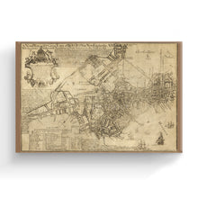 Load image into Gallery viewer, Digitally Restored and Enhanced 1769 Boston Canvas Art - Canvas Wrap Vintage Map of Boston Wall Art - Old Boston Massachusetts Map - New Plan of The Great Town of Boston in New England in America