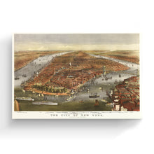 Load image into Gallery viewer, Digitally Restored and Enhanced 1870 Map of New York Canvas Art - Canvas Wrap Vintage New York Map - Restored New York Wall Art - Old Wall Map of New York City Poster - Historic New York City Wall Art