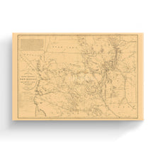 Cargar imagen en el visor de la galería, Digitally Restored and Enhanced 1867 New Mexico Map Canvas - Canvas Wrap Vintage New Mexico Map Poster- Old New Mexico Wall Art - Old Territory and Military Department of New Mexico Wall Map
