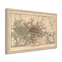 Load image into Gallery viewer, Digitally Restored and Enhanced 1815 London England Map Poster - Framed Vintage London Wall Art - Old City of London Map Print - History Map of London England Wall Art