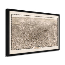 Load image into Gallery viewer, Digitally Restored and Enhanced 1909 Los Angeles Map Poster - Framed Vintage Map of Los Angeles California - Old Los Angeles Wall Art - CIty & Suburban Street Map of Los Angeles CA