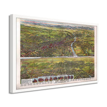 Load image into Gallery viewer, Digitally Restored and Enhanced 1894 Los Angeles Map Poster - Framed Vintage Map of Los Angeles California - Old Los Angeles Wall Art - Bird's Eye View of Los Angeles City Map Print