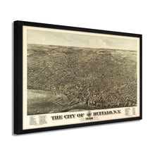 Cargar imagen en el visor de la galería, Digitally Restored and Enhanced 1880 Buffalo New York Map - Framed Vintage City of Buffalo Wall Art - History Map of Buffalo NY - Bird's Eye View of Buffalo New York Poster