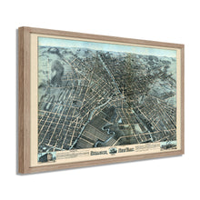 Load image into Gallery viewer, Digitally Restored and Enhanced 1874 Map of Syracuse New York - Framed Vintage Syracuse NY Map - Old Syracuse Wall Art - Bird's Eye View of Syracuse New York Map History