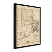 Cargar imagen en el visor de la galería, Digitally Restored and Enhanced 1797 Map of Rhode Island - Framed Vintage Rhode Island State Map - Old Rhode Island Poster - Historic RI Map - Restored Rhode Island Wall Art