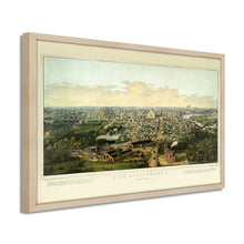 Cargar imagen en el visor de la galería, Digitally Restored and Enhanced 1867 Columbus Ohio Map - Framed Vintage Columbus Map Print - History Map of Columbus Ohio Wall Art - View of Columbus OH Map from Capitol University