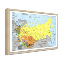 Load image into Gallery viewer, Digitally Restored and Enhanced 1983 Soviet Union Map - Framed Vintage Soviet Union Wall Art - Old Map of USSR Poster - Soviet Union History Map - Historic Soviet Union Poster