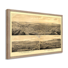 Load image into Gallery viewer, Digitally Restored and Enhanced 1877 Map of Los Angeles California - Framed Vintage Los Angeles Poster - History Map of Los Angeles Poster - Bird's Eye View of Los Angeles Wall Art