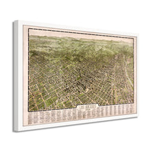 Load image into Gallery viewer, Digitally Restored and Enhanced 1909 Los Angeles City Map Print - Framed Vintage Map of Los Angeles Poster - Old Los Angeles Wall Art - Bird's Eye View Map of Los Angeles California