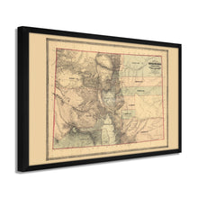 Cargar imagen en el visor de la galería, Digitally Restored and Enhanced 1862 Colorado Territory Map - Framed Vintage Colorado Map Poster - History Map of Colorado Wall Art
