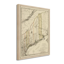 Load image into Gallery viewer, Digitally Restored and Enhanced 1798 Map of Maine Poster - Framed Vintage Maine Map Poster - Old Maine Wall Art - Restored State of Maine Map Showing Counties & Civil Subdivisions