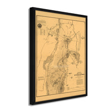 Load image into Gallery viewer, Digitally Restored and Enhanced 1863 Gettysburg Map - Framed Vintage Pennsylvania Map Print - Old Pennsylvania Wall Art - Restored Gettysburg Battlefield Map of Pennsylvania Poster