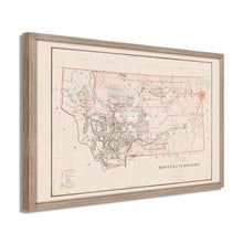 Cargar imagen en el visor de la galería, Digitally Restored and Enhanced 1879 Montana Map Poster - Framed Vintage Montana Poster - History Map of Montana Wall Art - Restored Montana State Map Territory from Official Records