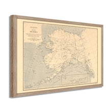 Load image into Gallery viewer, 1909 Alaska Map Poster - Framed Vintage Alaska Map - History Map of Alaska - Alaska Wall Map Showing Aleutian Islands Wall Art Poster Print