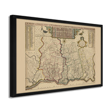Cargar imagen en el visor de la galería, Digitally Restored and Enhanced 1687 Map of Pennsylvania Poster - Framed Vintage Pennsylvania Map - Old Pennsylvania Wall Art - Restored Pennsylvania Map of Philadelphia Region