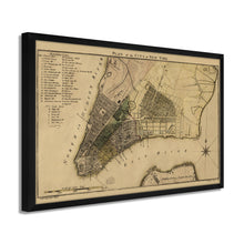 Load image into Gallery viewer, Digitally Restored and Enhanced 1789 New York City Poster Map - Framed Vintage New York Map - Old New York City Wall Art - Restored Plan of New York City Map - Historic NYC Map