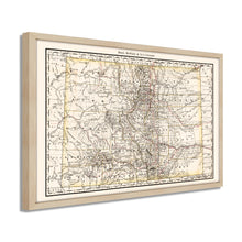 Cargar imagen en el visor de la galería, Digitally Restored and Enhanced 1879 Map of Colorado Poster - Framed Vintage Colorado Map Poster - History Map of Colorado Wall Art