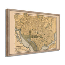 Cargar imagen en el visor de la galería, Digitally Restored and Enhanced 1897 Map of Washington DC - Framed Vintage Washington DC Map - Historic Washington DC Map Print - Restored Wall Map of Washington DC Wall Art Poster