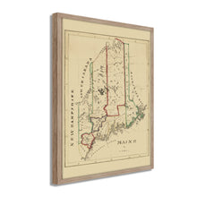 Load image into Gallery viewer, Digitally Restored and Enhanced 1820 Map of Maine Poster - Framed Vintage Maine Map Print - Old Maine Wall Art - Restored State of Maine Map Poster - Historic ME Map Art