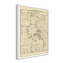 Load image into Gallery viewer, Digitally Restored and Enhanced 1900 Yellowstone National Park Map - Framed Vintage Wyoming Map Poster - Old Wyoming Wall Art - Tourist Routes Map of Yellowstone National Park