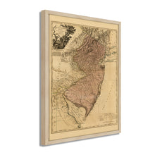 Cargar imagen en el visor de la galería, Digitally Restored and Enhanced 1777 New Jersey Map - Framed Vintage Map of New Jersey - Historic NJ Map - Old Province of New Jersey Wall Map Divided Into East & West Wall Art Poster