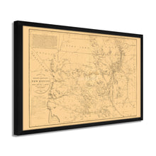 Load image into Gallery viewer, Digitally Restored and Enhanced 1867 New Mexico State Map - Framed Vintage New Mexico Map Poster - Old New Mexico Wall Map - Territory & Military Department of New Mexico Wall Art