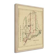 Load image into Gallery viewer, Digitally Restored and Enhanced 1820 Map of Maine Poster - Framed Vintage Maine Map Print - Old Maine Wall Art - Restored State of Maine Map Poster - Historic ME Map Art