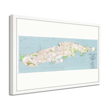Load image into Gallery viewer, Digitally Restored and Enhanced 1951 Island of Vieques Map Print - Framed Vintage Mapa de Puerto Rico Wall Art - Old Topographic Map of the Island of Vieques Puerto Rico Poster