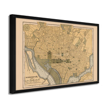 Cargar imagen en el visor de la galería, Digitally Restored and Enhanced 1897 Map of Washington DC - Framed Vintage Washington DC Map - Historic Washington DC Map Print - Restored Wall Map of Washington DC Wall Art Poster