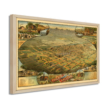 Load image into Gallery viewer, Digitally Restored and Enhanced 1885 Phoenix Arizona Map - Framed Vintage Phoenix AZ Poster - Old Phoenix Wall Art - History Map of Phoenix AZ - Maricopa County Map of Phoenix Arizona