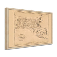Cargar imagen en el visor de la galería, Digitally Restored and Enhanced 1796 Massachusetts State Map Print - Framed Vintage Map of Massachusetts Poster - Old Massachusetts Wall Art - Restored Map of Massachusetts State