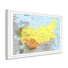 Load image into Gallery viewer, Digitally Restored and Enhanced 1983 Soviet Union Map - Framed Vintage Soviet Union Wall Art - Old Map of USSR Poster - Soviet Union History Map - Historic Soviet Union Poster