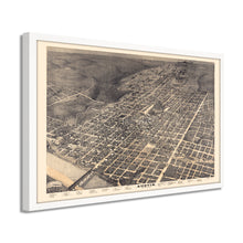 Cargar imagen en el visor de la galería, Digitally Restored and Enhanced 1887 Map of Austin Texas Poster - Framed Vintage Austin Texas Wall Art - Old City of Austin Texas Map - Bird's Eye View of Austin TX Map History