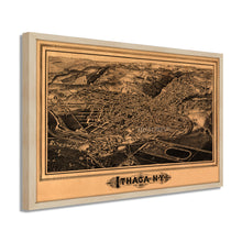Load image into Gallery viewer, Digitally Restored and Enhanced 1882 Ithaca New York Map - Framed Vintage Ithaca NY Map - Old Ithaca New York Map- Restored Ithaca Map - Bird's Eye View of Ithaca New York Wall Art Poster
