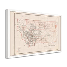 Cargar imagen en el visor de la galería, Digitally Restored and Enhanced 1879 Montana Map Poster - Framed Vintage Montana Poster - History Map of Montana Wall Art - Restored Montana State Map Territory from Official Records
